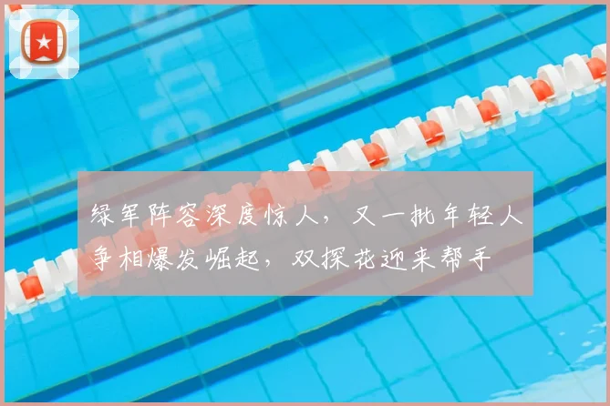 绿军阵容深度惊人，又一批年轻人争相爆发崛起，双探花迎来帮手